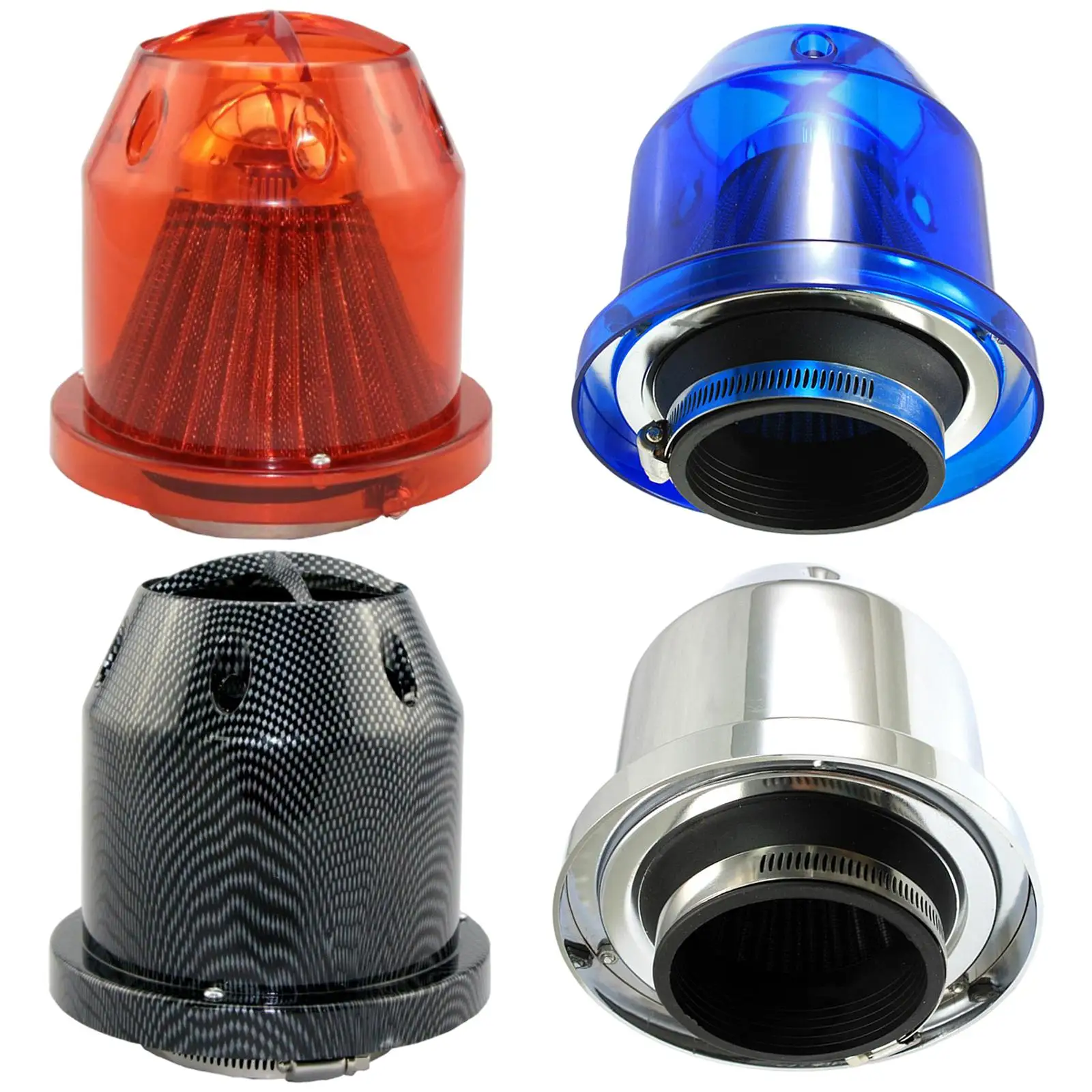 

3" 76mm High Flow Heat Air Filter Cold Inlet Round Cone Car Auto