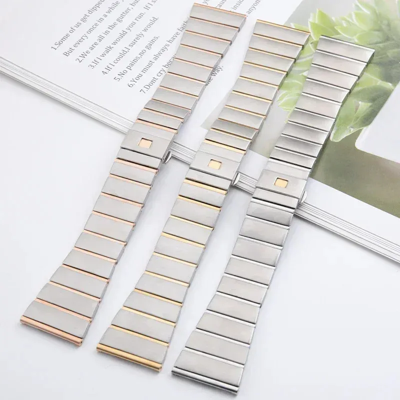 23/25mm Premium Solid 316L Stainless Steel Replacement Watch Bracelet For Omega Constellation Double Eagle Series Fold Clasp Men