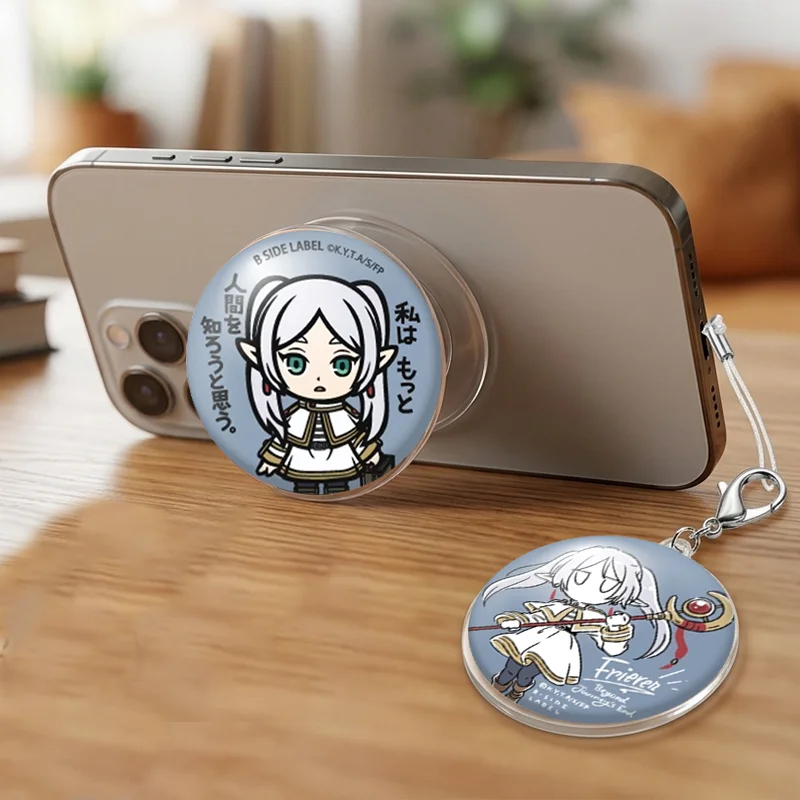 Pour Frieren: Beyond Journey's End – Support de téléphone Airbag, accessoire, pendentif, porte-clés en acrylique double face, cadeau Himmel Heiter