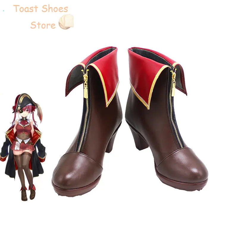 

Houshou Marine Cosplay Shoes Halloween Carnival Boots PU Shoes Vtuber Cosplay Props Costume Prop