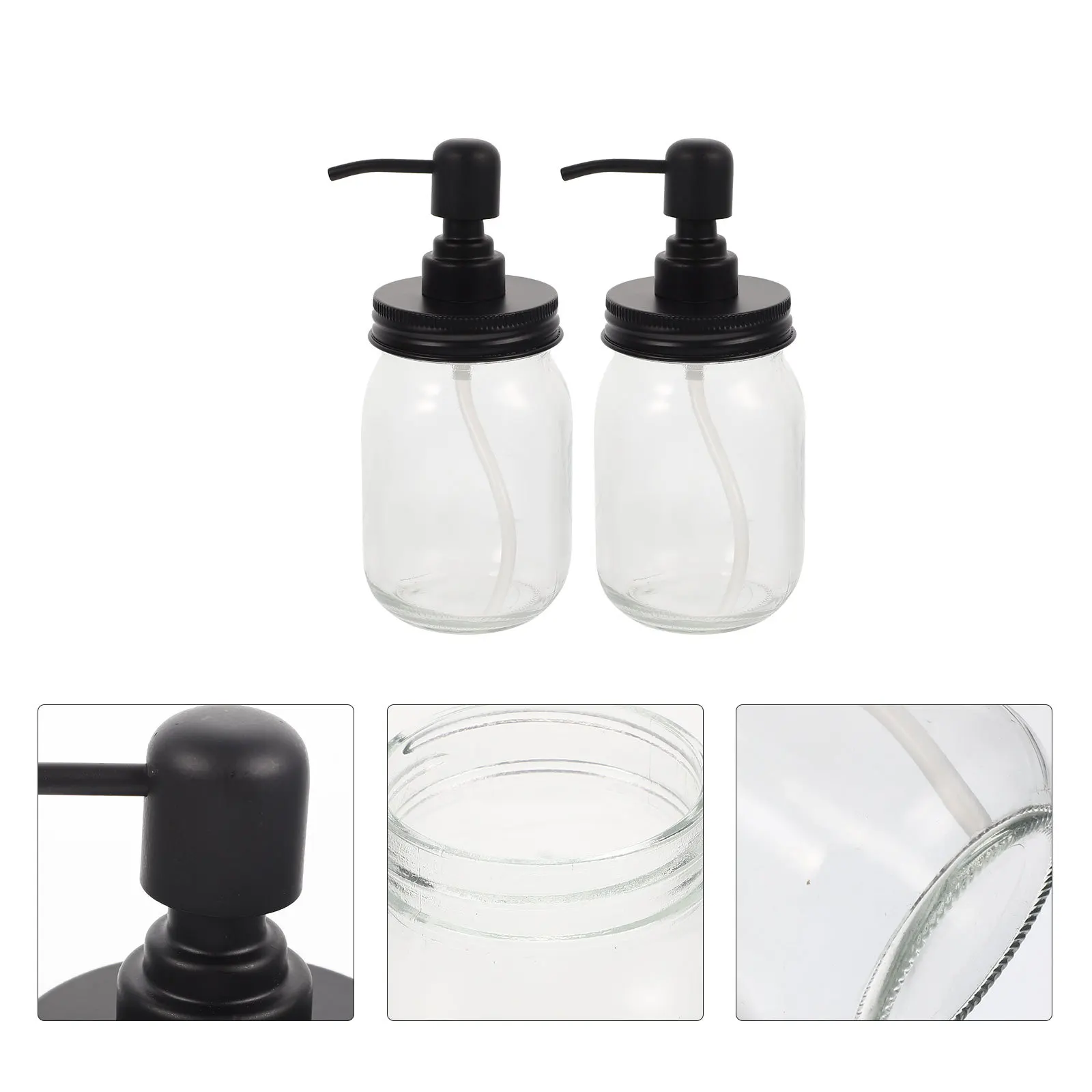 

2Pcs Glass Honey Jam Jars Airtight Food Storage Containers Sealed Lid Portable Kitchen Household Multifunctional