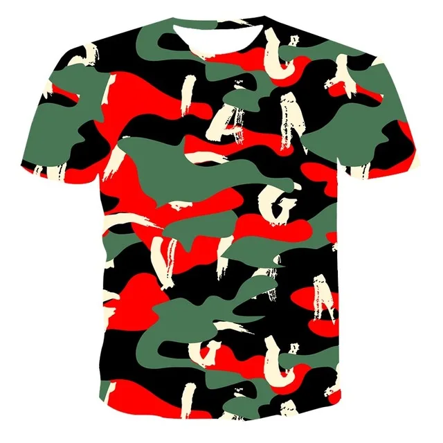 New Camouflage Clothes Leisure Men\'s and Women\'s T-Shirts Casual 3D Print Hip Hop Harajuku Personality Round Neck Short Sleeve