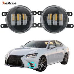 Zespół Led światła przeciwmgielne 15W samochód PTF biały żółty kolory jasne DRL do Lexus GS L10 GS200t GS300 GS350 GS300h GS450h po liftingu