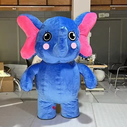 

Inflatable Blue Elephant Costume Party Halloween Cosplay Suit Mascot Costumes for Adult Mascotte Without Battery