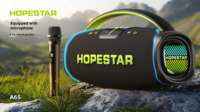 HOPESTAR A65 300W Portable Outdoor Waterproof Blue Tooth Speaker Handheld Audio Big Bass Stereo Speaker with Wireless Microphone