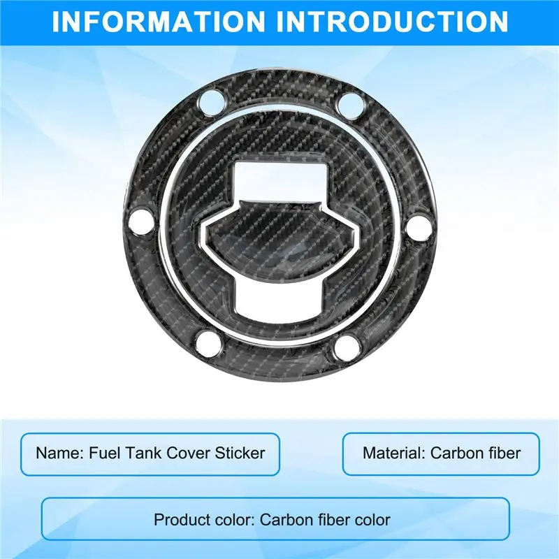 AC54-3D Carbon Fiber Tank Gas Cap Pad Filler Cover Sticker Decals For BMW R1200RT K1200S F650 R1150 R/RS/GT/LT ALL