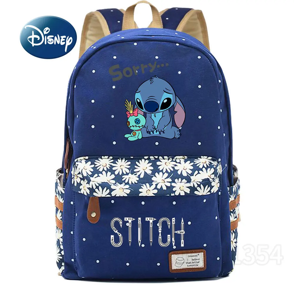 

Новинка, детская школьная сумка Disney Stitch, роскошный брендовый студенческий рюкзак, милый школьный рюкзак с мультяшным рисунком, вместительный высококачественный рюкзак