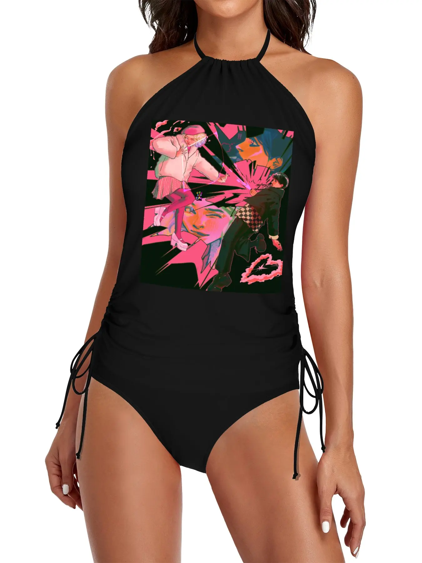 

heart attack! enid &wednesday Split Swimsuit Set women's beach clothes swimsuit women's beach suit