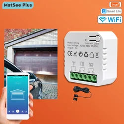 Tuya Smart Life WiFi Garage Door Opener Controller Dry Contact Monitor Security Remote Control No Hub Supports Alexa Google Home