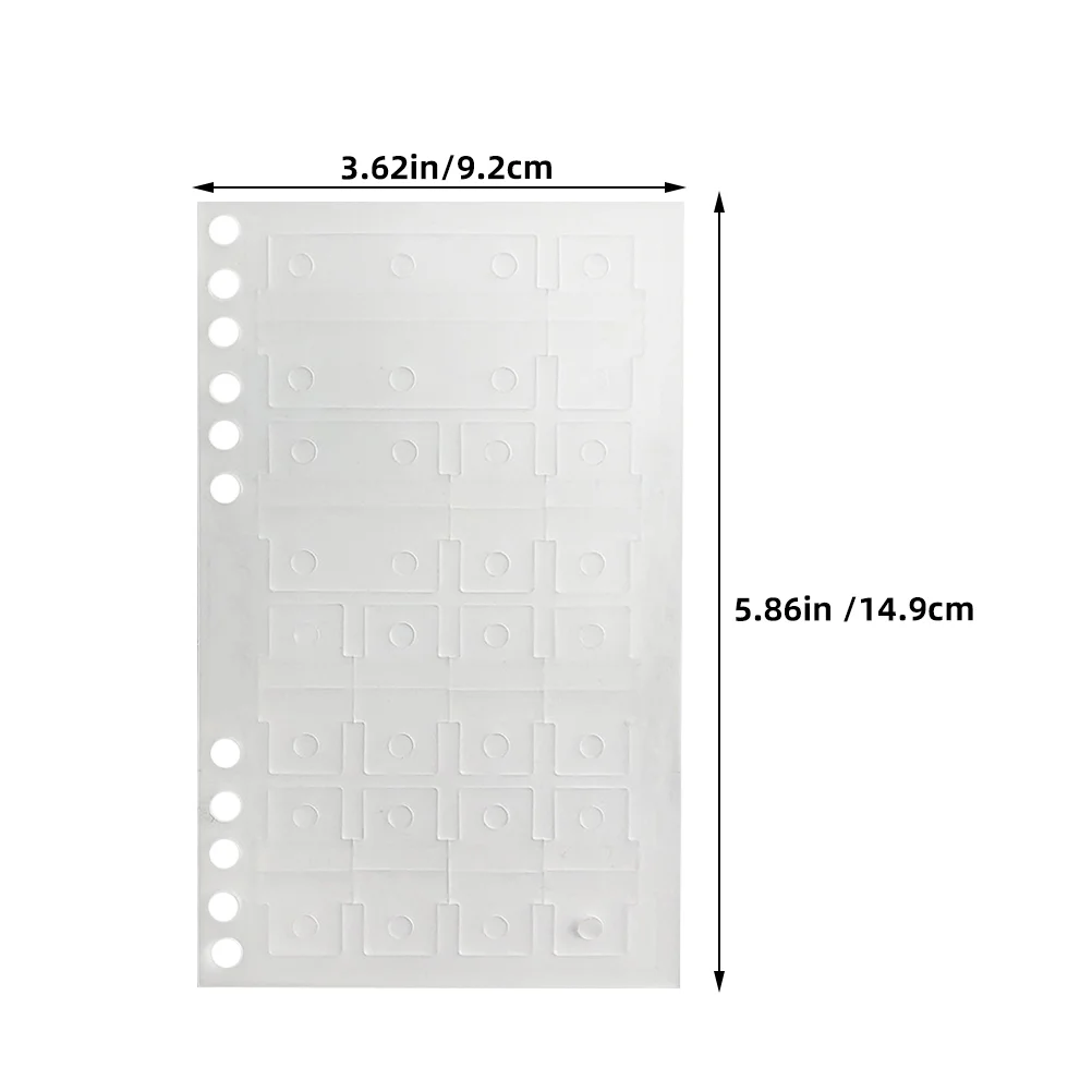 5 листов, клейкие вкладыши с отверстиями для вкладышей