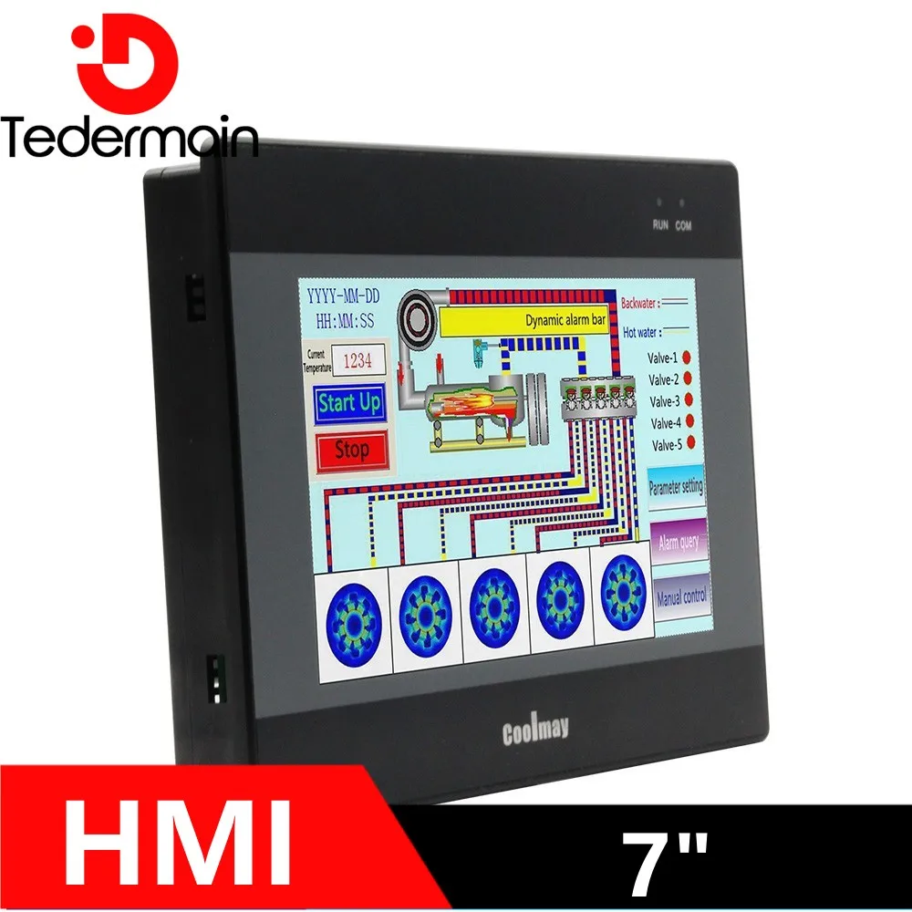 Coolmay 7 inch HMI TK6070FH/HD Optional WIFI 800*480 resolution color HMI touch screen industrial monitor CNC controller kit