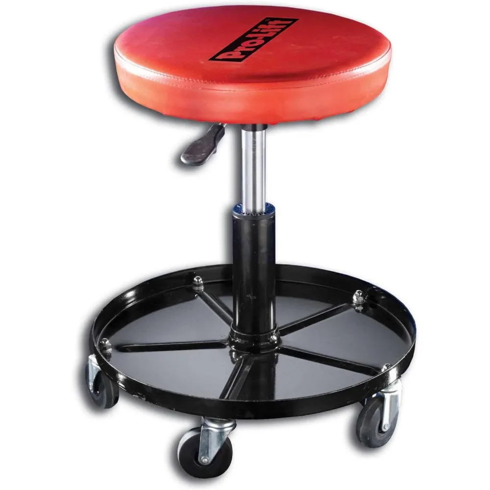 

Heavy-Duty Pneumatic Office Chair with 300 lbs Capacity, Black and Red Color Options