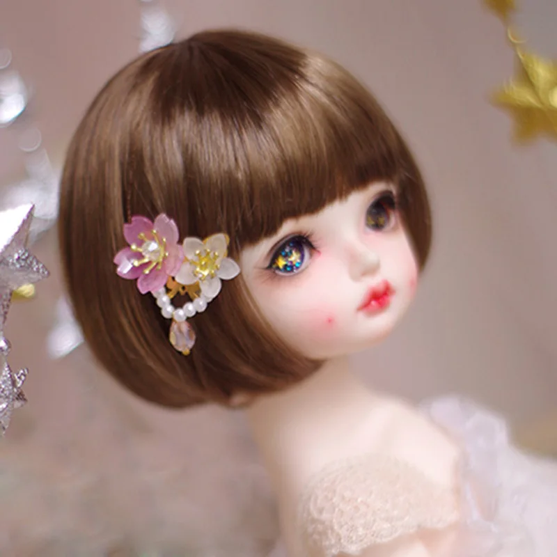 New Arrival 1/3 1/4 1/6 1/8 High Temperature Short Lovely Style Wire Bjd Wig Hair