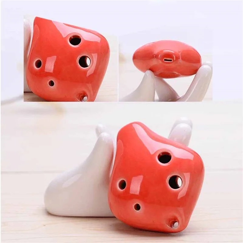 1pcs Colorful Ocarina Flute 6 Hole Soprano C Ceramic Flauta Ocarina Of Time Mini Ocarina Flute Kid\'s Toy Musical Instruments