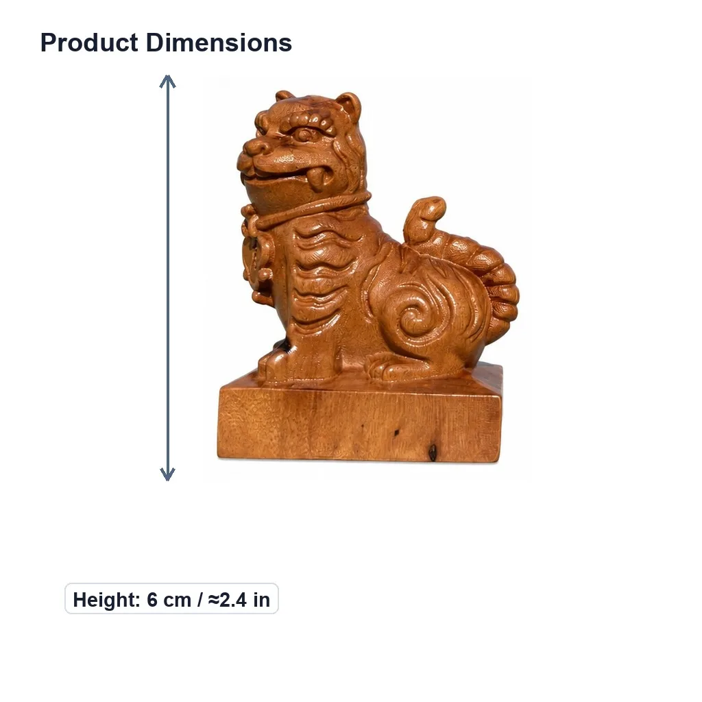 Hand-Carved Thunder Struck Jujube Wood Tiger God Figurine for Traditional Asian Feng Shui Home Living Room Desk Decor Gift