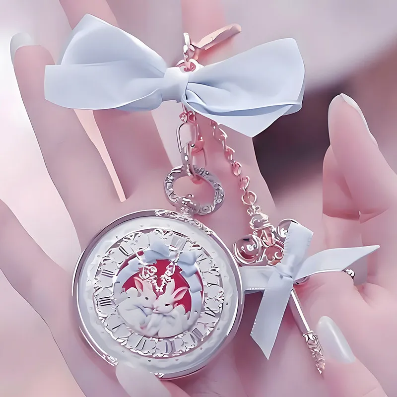 Baume à lèvres Flower Knows avec acide hyaluronique et mélange d'huiles hydratantes Rabbit Garden Girl Heart Cute Anti Crack Lipstick Pendant