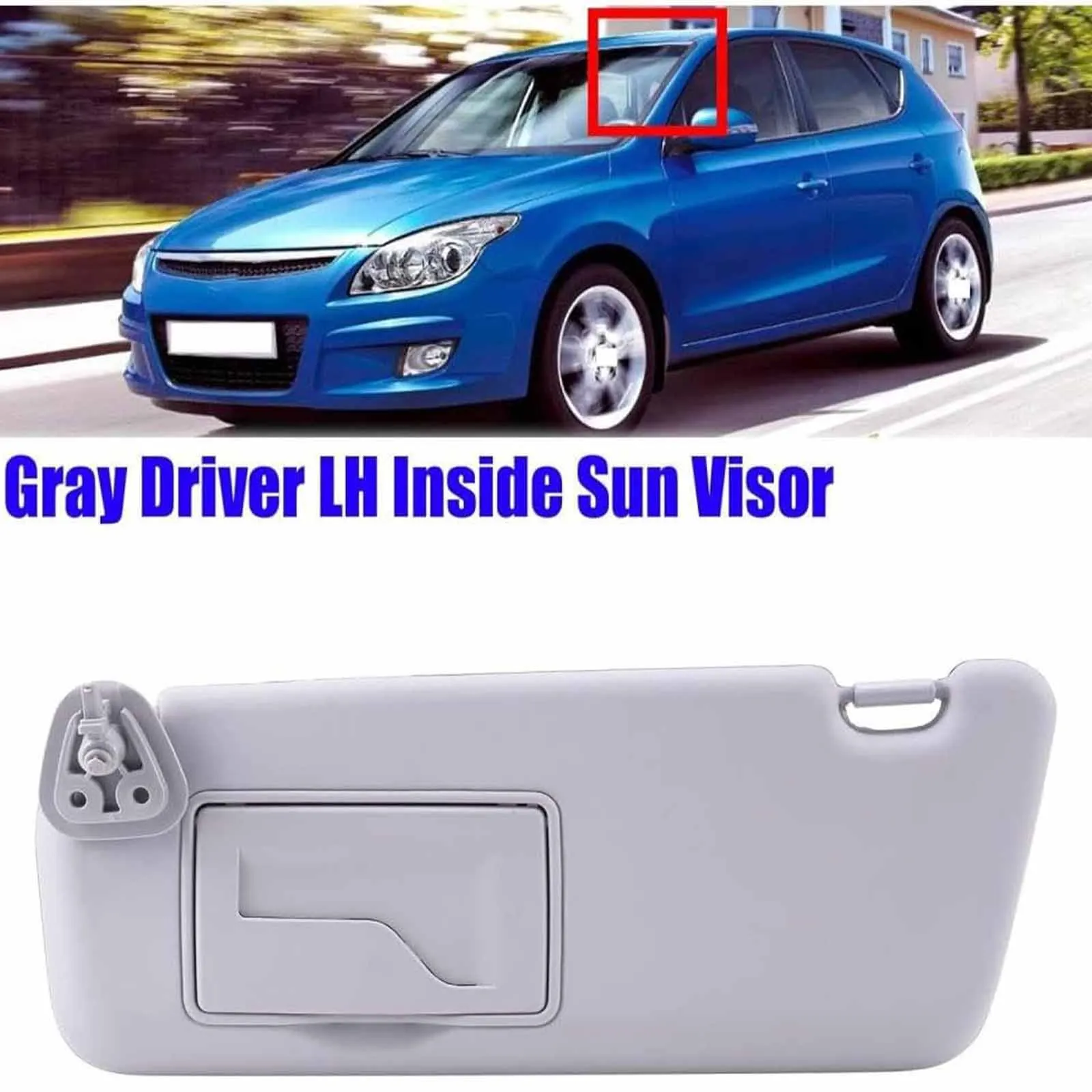 Car Sun Visor Inside Left Gray for Hyundai I30 I30CW i30 i30cw 2008-2011 852012L020TX 85201-2L020TX