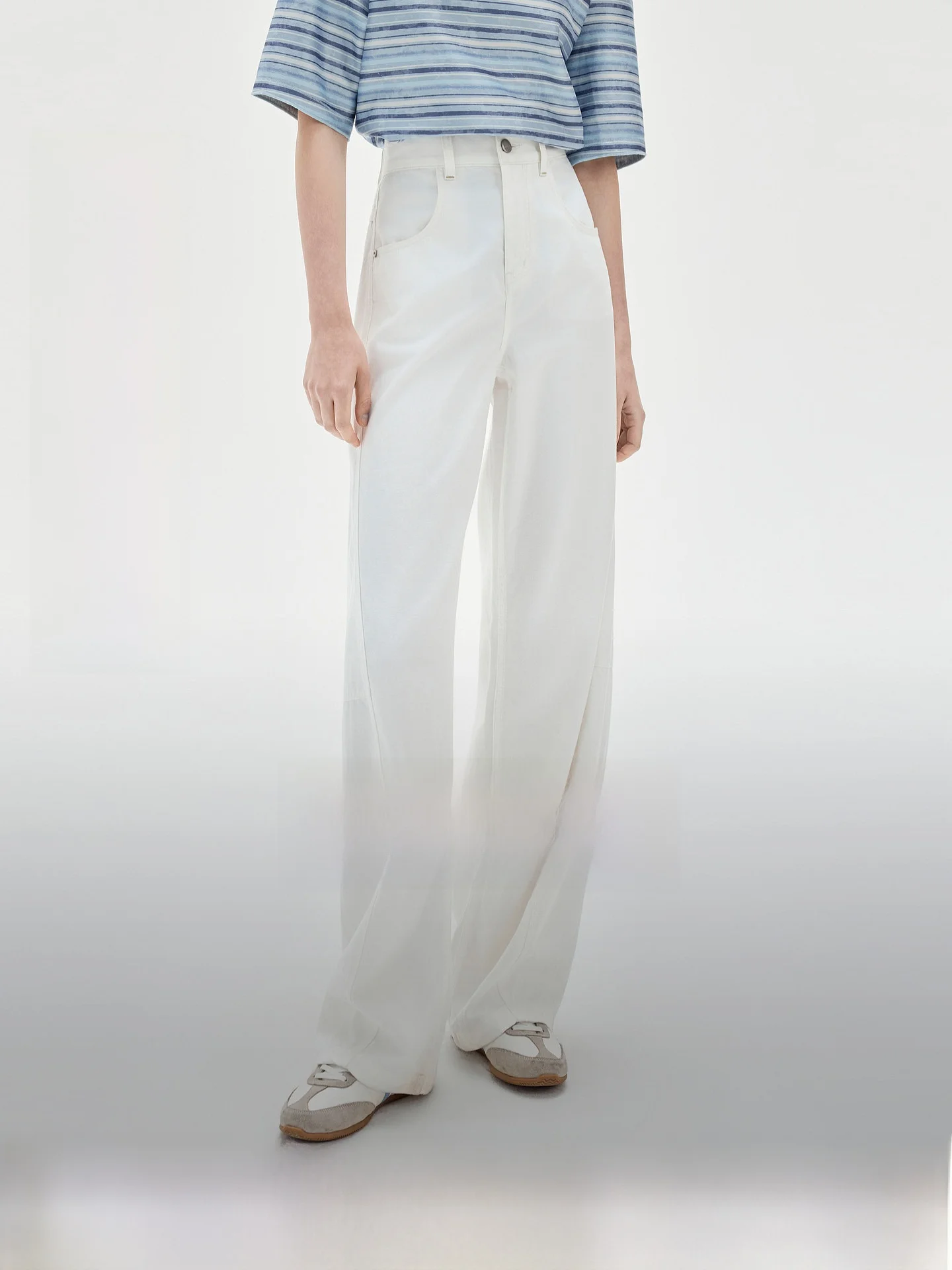 

ELLE Women's Loose Bananas Jeans Casual Denim Pants Summer New Design Sensation Silk Cotton Natural Waist Commute Style