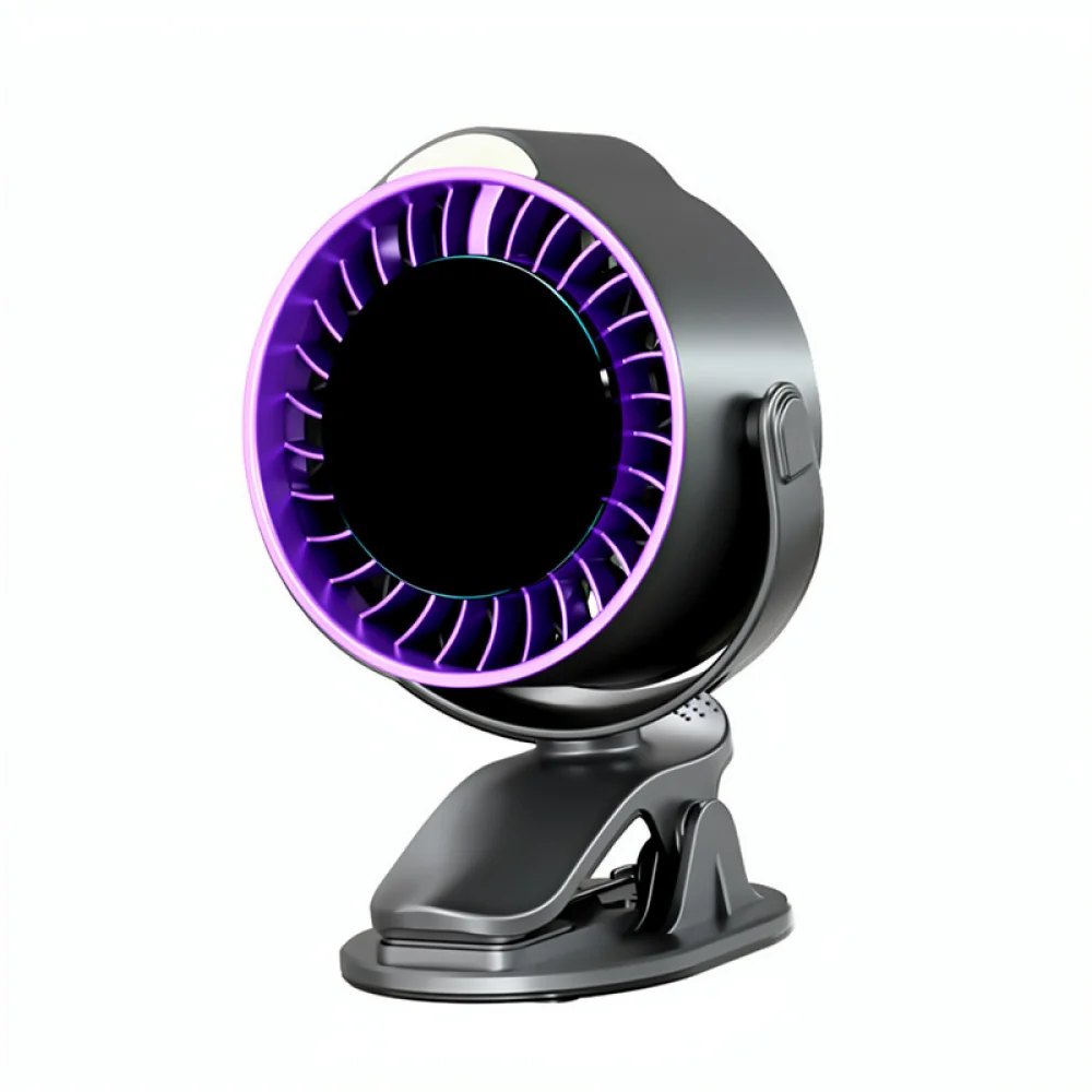 Portable Rechargeable Clip Fan Silent Personal Fan Digital Screen Adjustable Wind For Stroller Desk Bedside Office