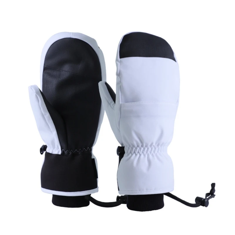 Manoplas esquí, guantes nieve impermeables para snowboard, pantallas táctiles cálidas, guantes para clima frío, correas