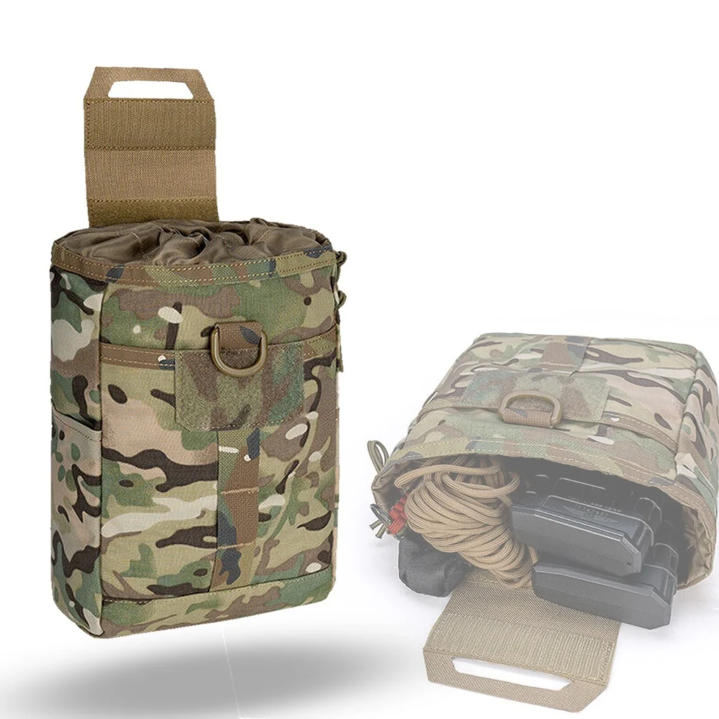 Universal Airsoft Magazine Bag Tactical MAG Recycling Storage Pouch High Capacity Foldable Hunting MOLLE Bag