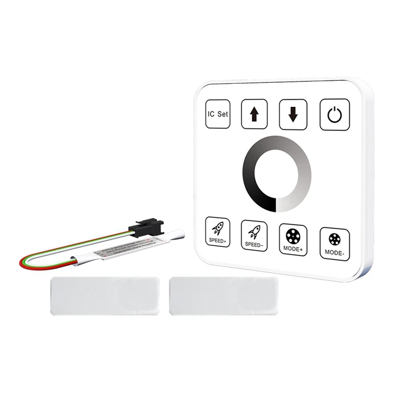 

LED Strip Light Controller With 8 Key Touch Panel RF Wireless Controller Reflux Pixel Control For Horse Race Tape Lamps