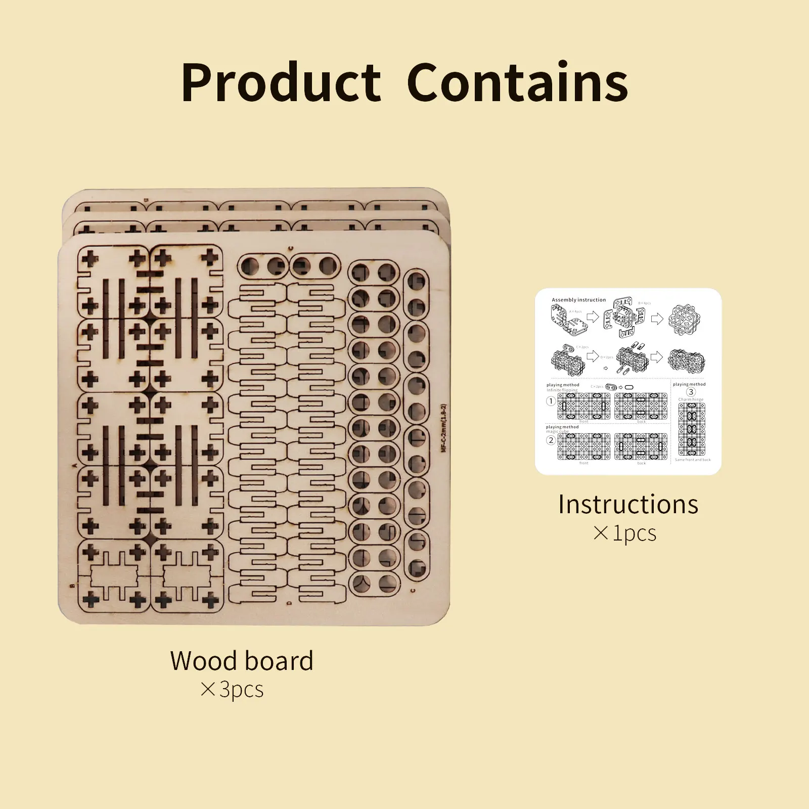 3D木製パズルマジックキューブモデルキット,手作り建設ギフト,クリスマスと誕生日