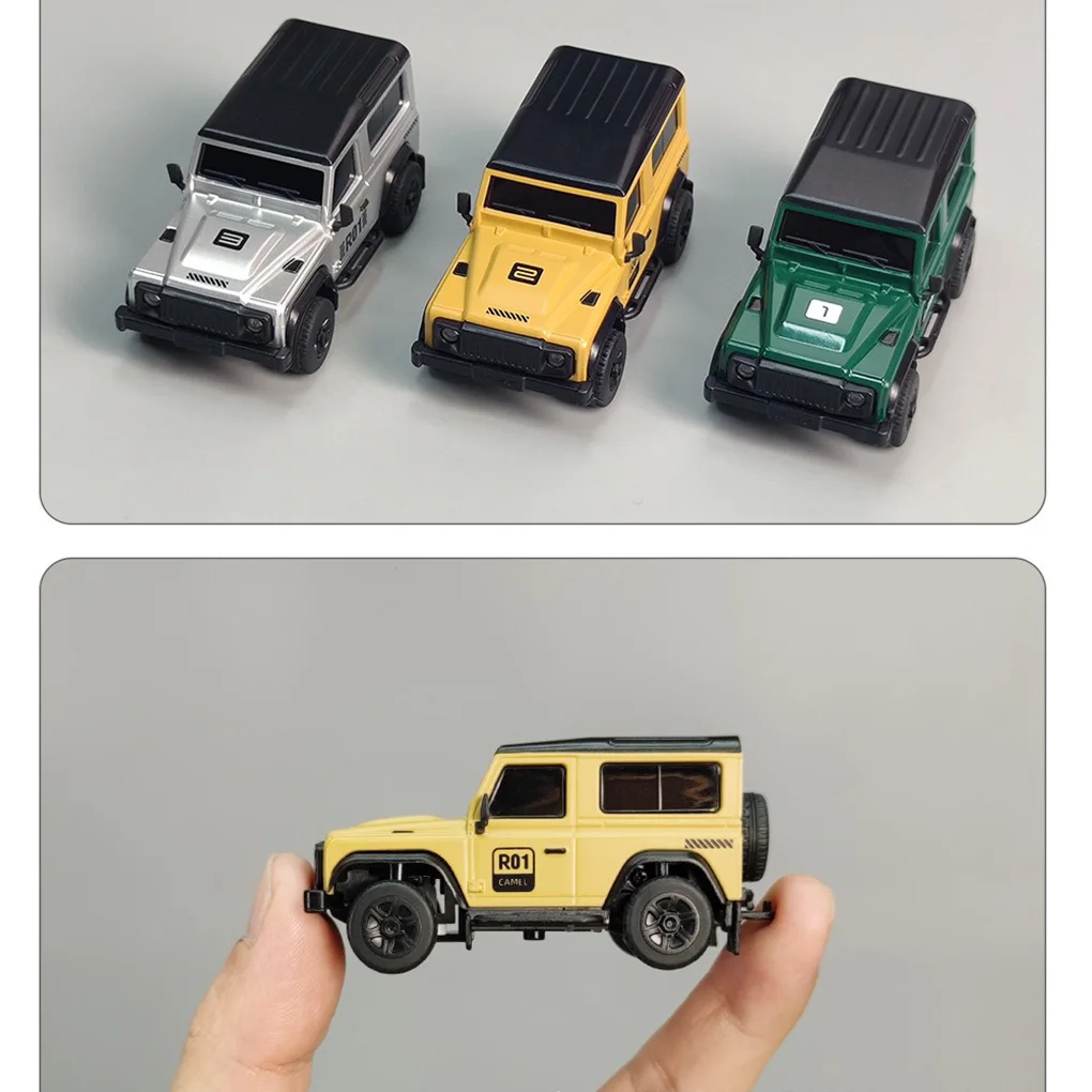 Ldarc r01 rtr 1/64 mini simulação de mesa carro de controle remoto modelo de carro de esteira rolante elétrico 2.4ghz brinquedos para adultos e crianças