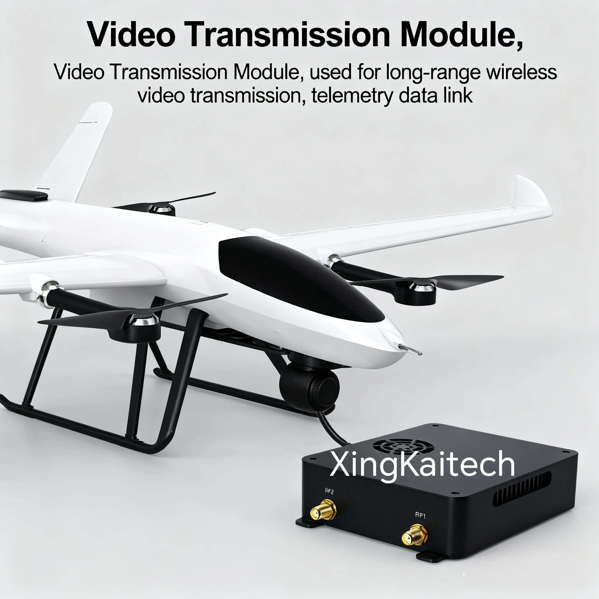 

Vtol Drone Radio Transceivers Radio Communication Long Range wifi 30-100km Transmitter with Fiberglass Antenna Connection Wire