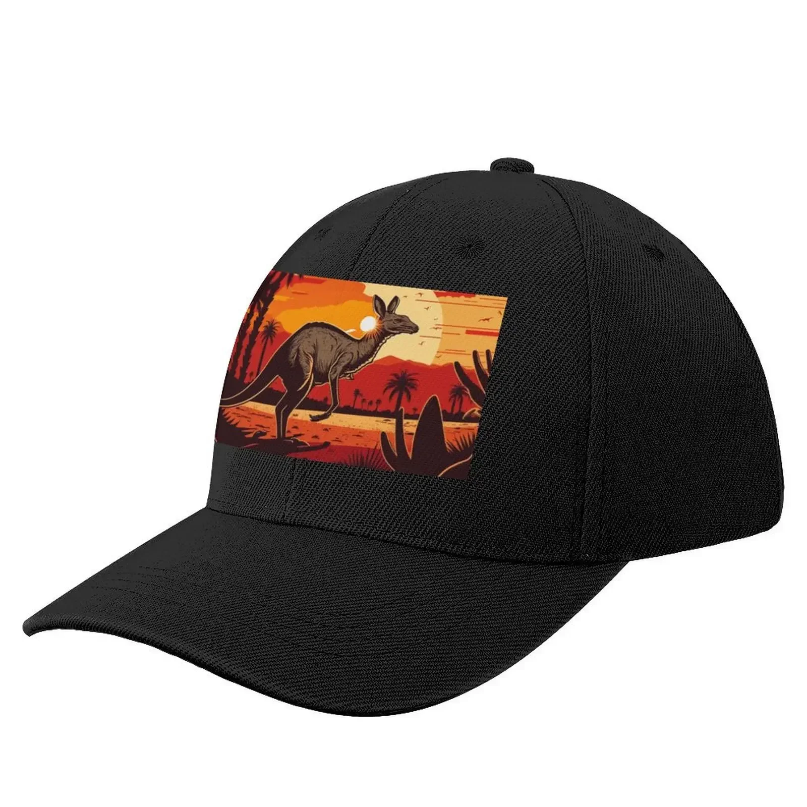 

Australia retro kangaroo Baseball Cap Hat Beach Sun Cap Wild Ball Hat Dropshipping For Girls Men's