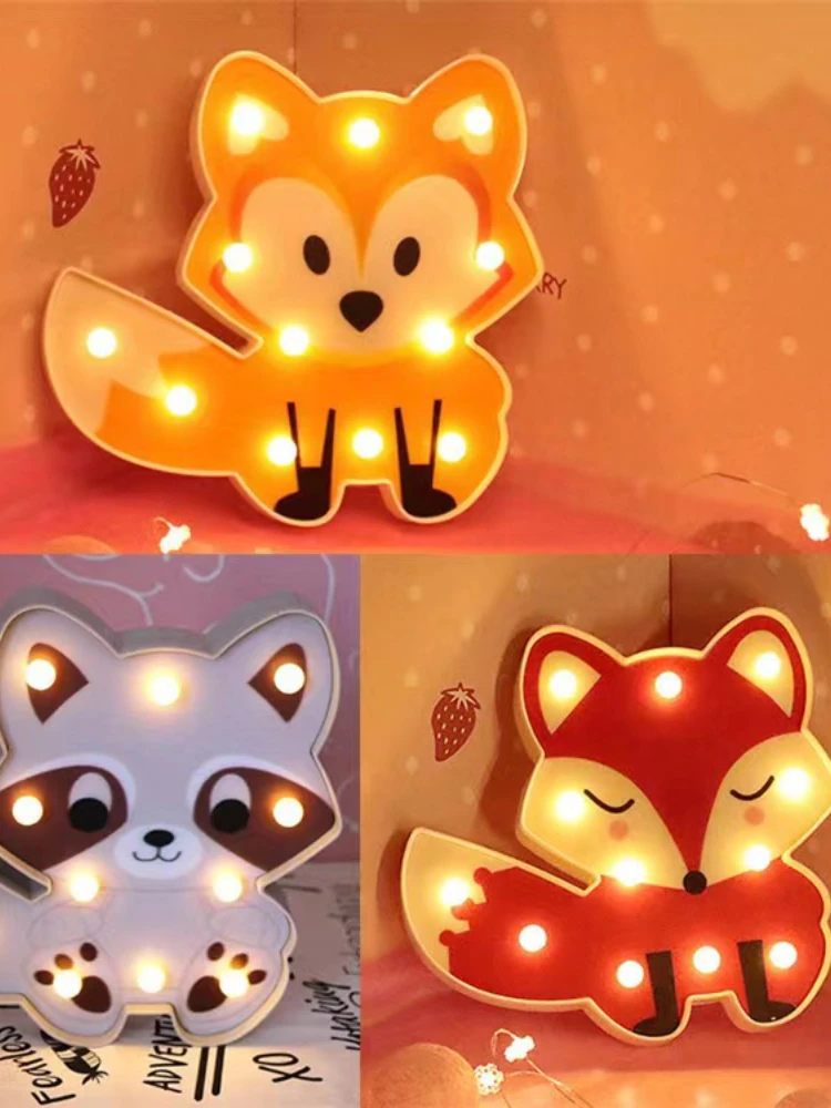 Natal Animal Modeling Luzes LED, Lâmpada da noite, Party Holiday Decoration, Neon Room Decor for Children Crianças, Menino, Menina