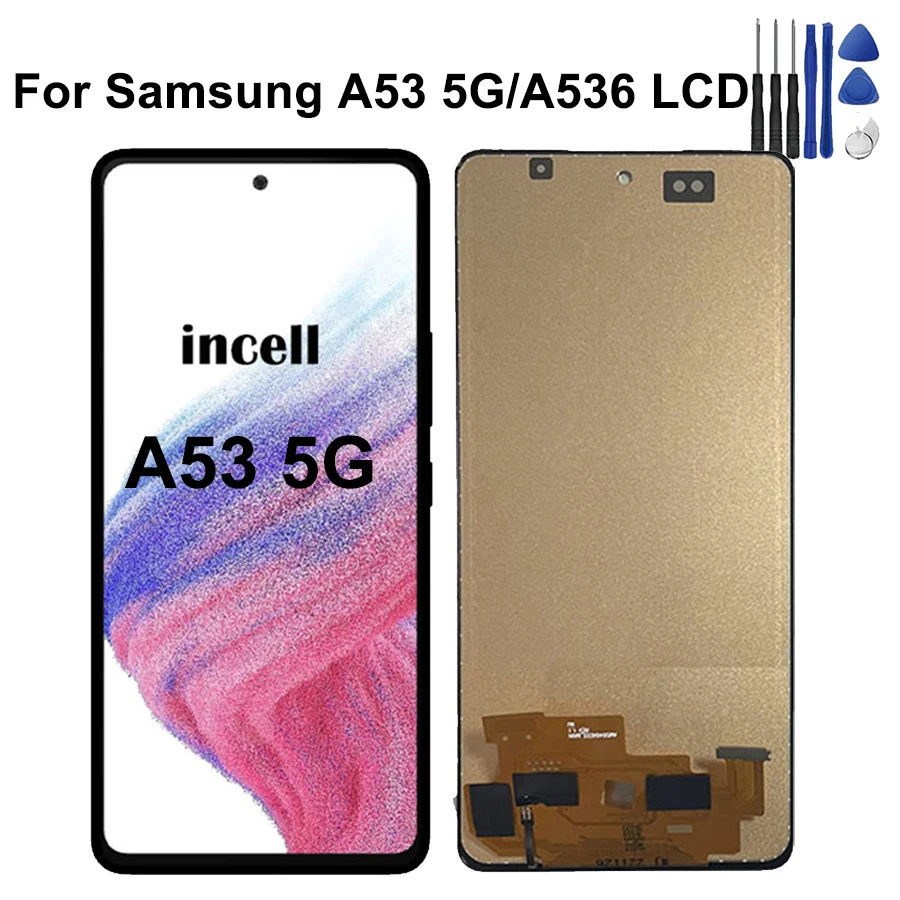 Super AMOLED For Samsung A53 5G Display A536 A536B LCD Display Touch Screen With frame Digitizer Assembly Repair Parts