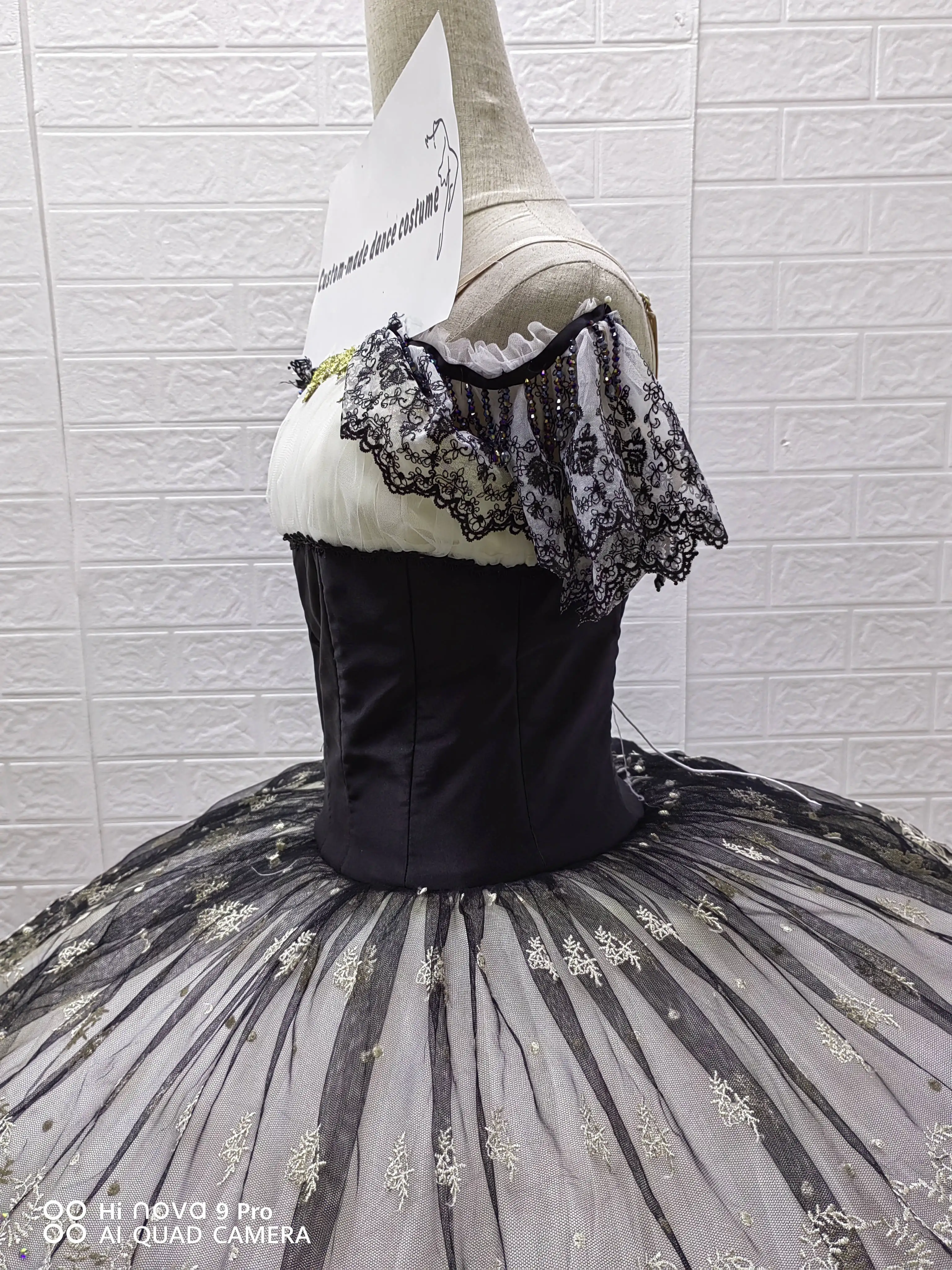 Nova saia de balé profissional clássico panqueca tutu trajes