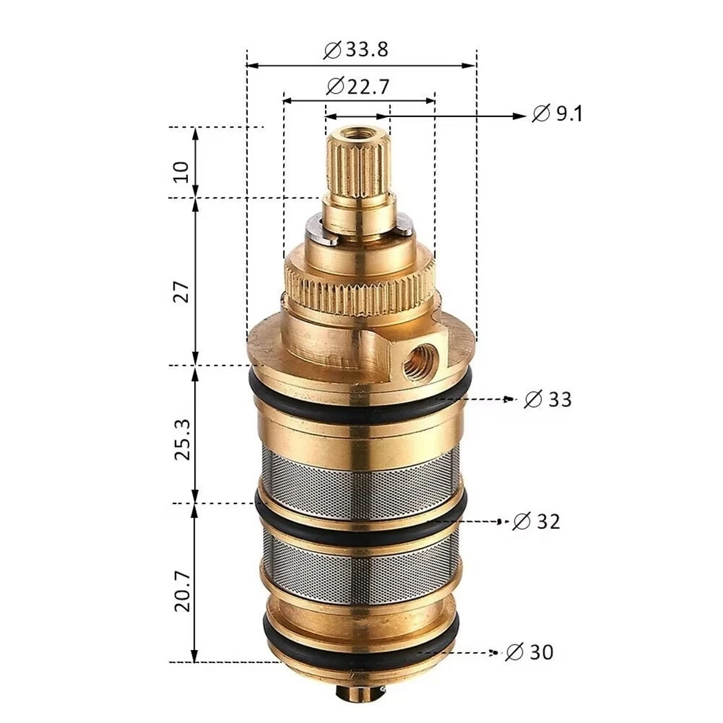 1PC Messing Bad Dusche Thermostat Patrone & Griff für Mischventil Mixer Dusche Bar Mischbatterie Dusche Mischventil patrone – Detail 9