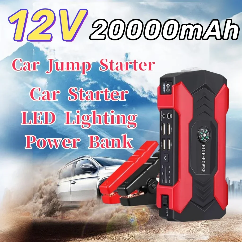 

12V Car Jump Starter Power Bank 600A 20000mAh Starting Device Auto Emergency Battery Booster Jump Starter Car Battery Starter