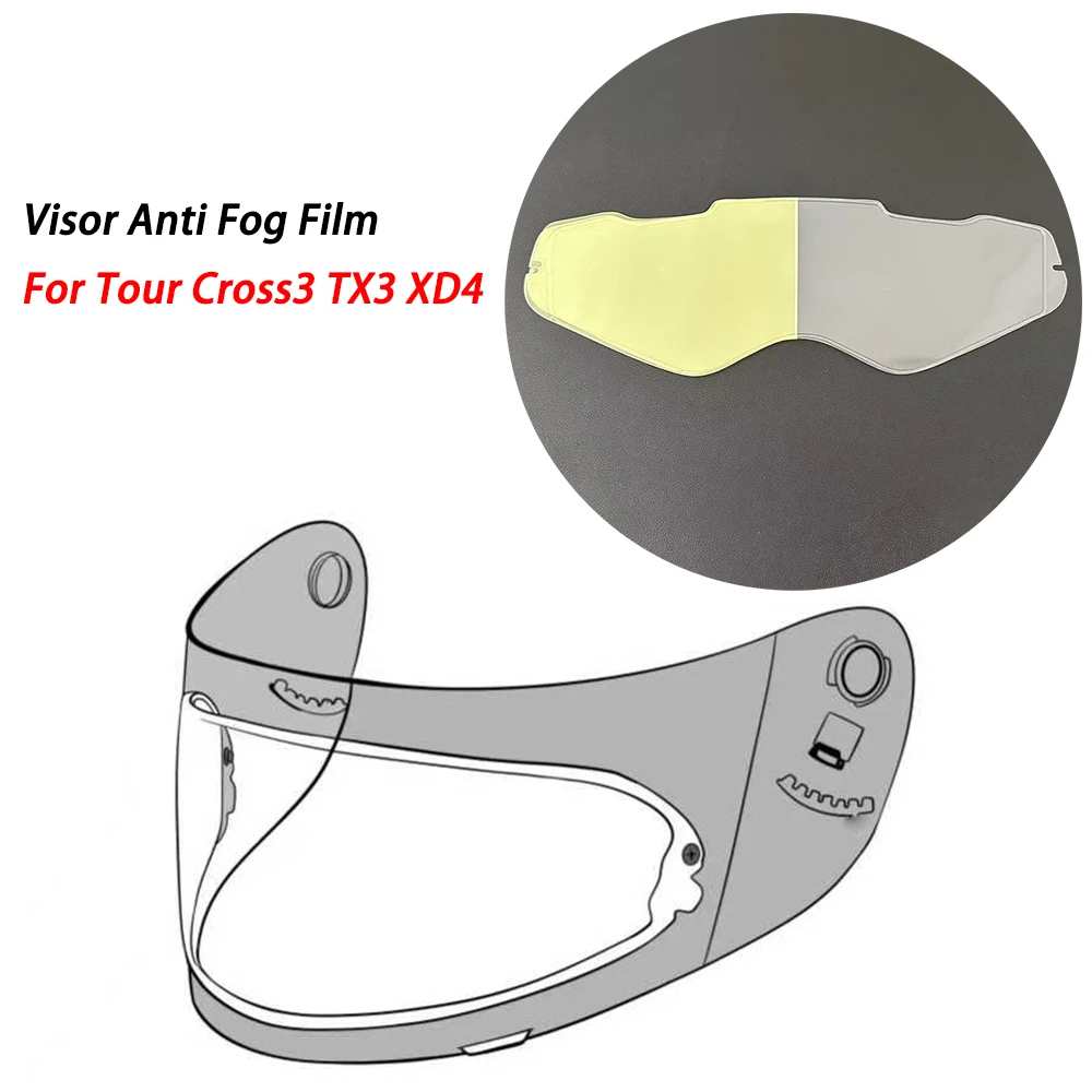 Película antiniebla para visera de casco, lente antiniebla para Tour Cross3 TX3 XD4, accesorios para casco de motocicleta aptos para Arai