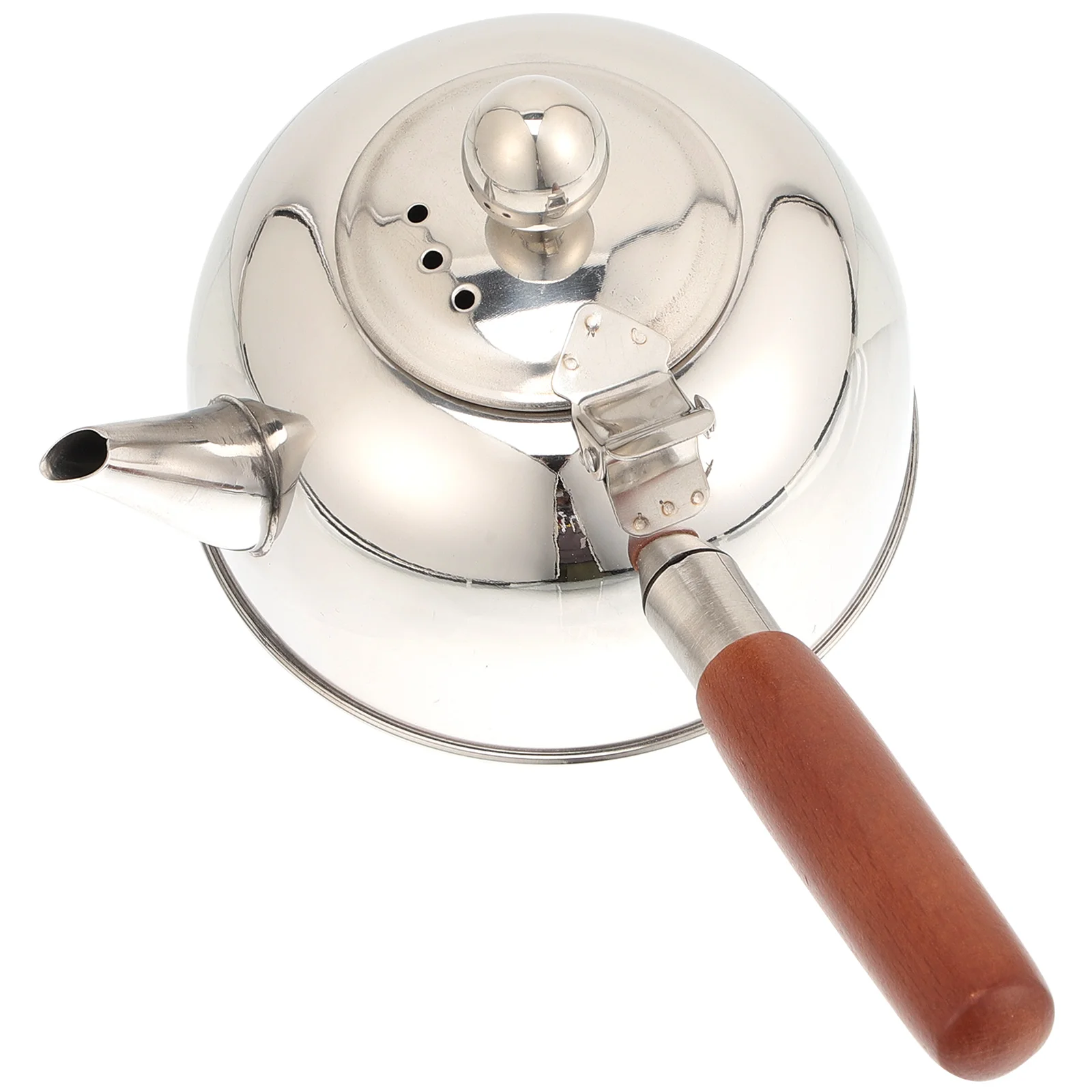 

Side Handle Stainless Steel Household Water Kettle Kitchen Tea Kettle Wood Handle Anti Scalding Suitable Gas