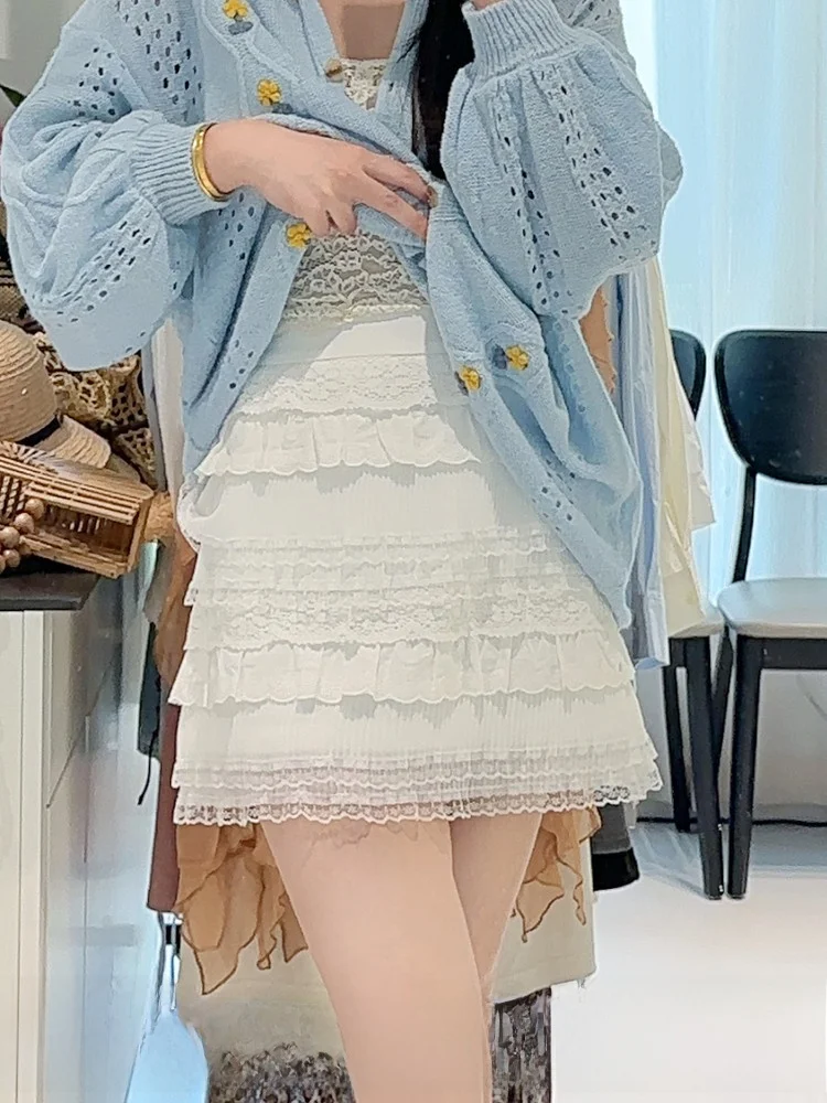 gonna-a-trapezio-sweet-heart-bunny-white-cake-da-donna-taglie-forti-stile-balletto-con-patchwork-e-pizzo-per-il-tempo-libero-e-il-lavoro