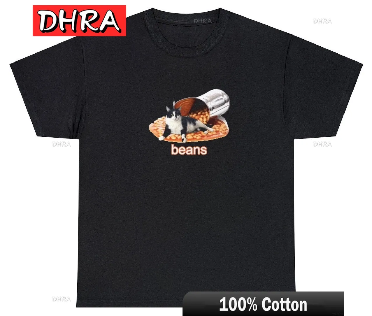 Camiseta de gato en lata de frijoles, divertida camiseta extraña y repórica maldita, camisetas Retro Hipster Chic, camiseta de Chica para volver a la escuela
