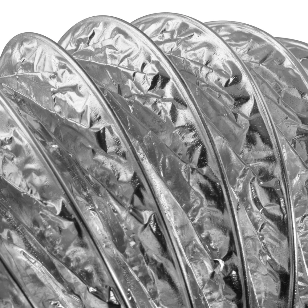 Conector de aire de papel de aluminio Flexible de 4 pulgadas x 8 pies, ventilación de escape, alambre resistente a pinchazos, hélice UL 181 Clase 1, uso en ventilador de baño