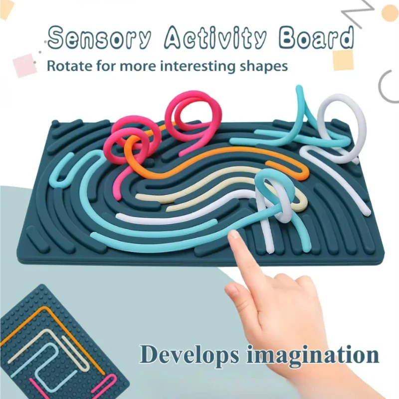 

Sensory Activity Board Sensory Activity Board Silicone Fidget Toy for Calming Stress Anxiety ADHD & Autism 1PC Education Toy