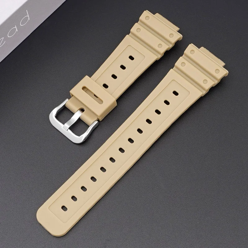 16mm Silicone Watchband for Casio G-Shock GW-5000/B5600 GLX-5600 Solid color Rubber Waterproof Men Watch Band Strap for ga2100