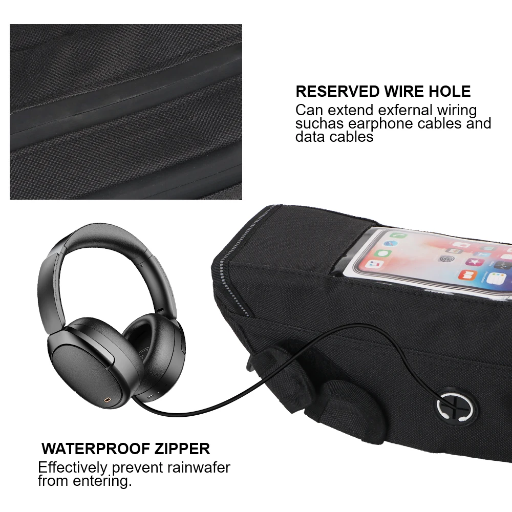 Compatível para yamaha tenere 700 com tela sensível ao toque saco de armazenamento do telefone cabeça da motocicleta guiador saco portátil viagem à prova dwaterproof água
