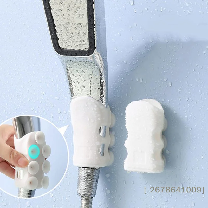 ⚑Shower Head Suction Cup Holder, Reusable Silicone Shower Handle Grip with Strong Suction Cups for Bathroom Use