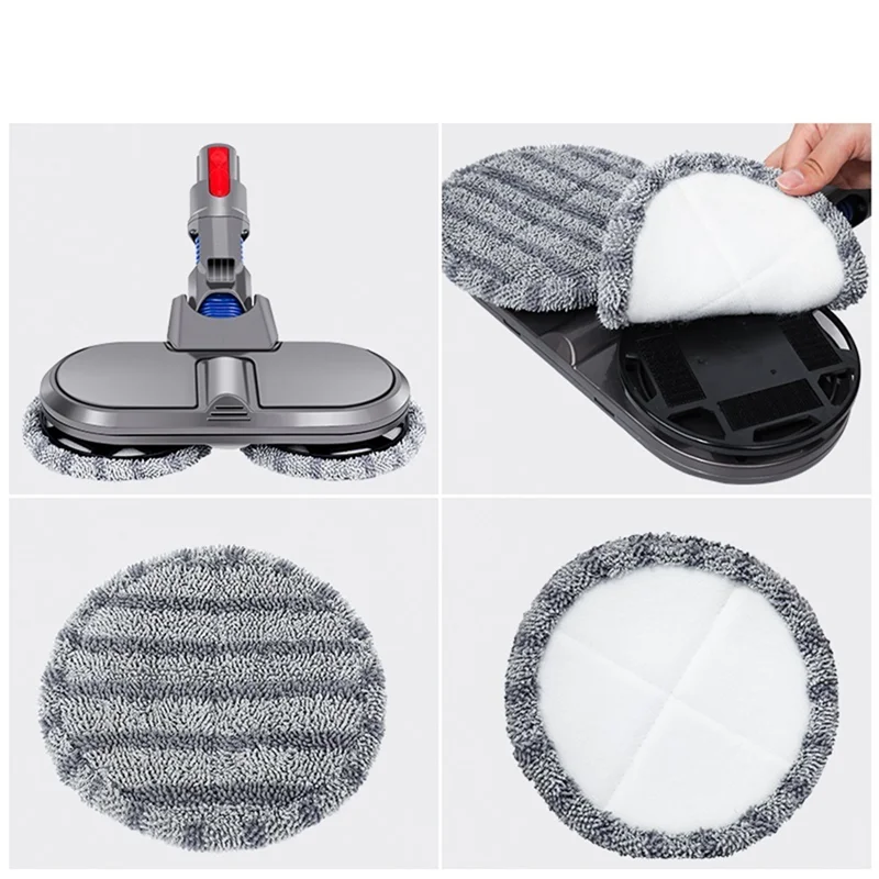 

Superfine Fiber Brush Head Mop Cloths Rag Replacement For Dyson V7 V8 V10 V11 Mop Vacuum Cleaner Accessories