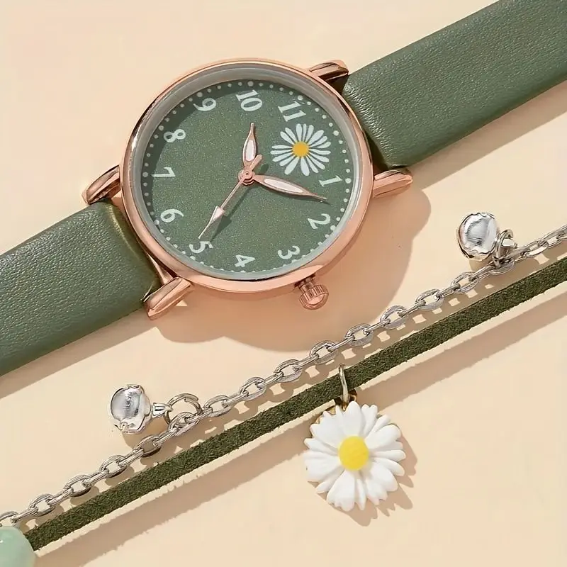 Little Daisy Watch Women's Style Simple Temperament Student Style Quartz Watch Exquisite