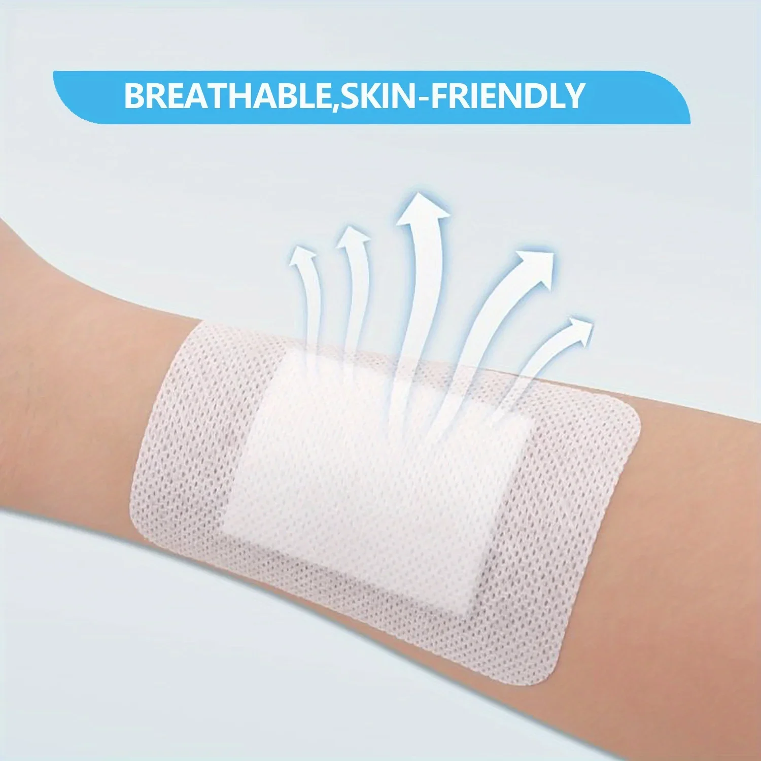 

50pcs Large Size Hypoallergenic Non-woven Medical Adhesive Wound Dressing Band Aid Bandage Large Wound First Aid 6*7cm