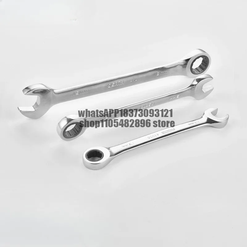Quick ratchet wrench open plum blossom dual-purpose labor-saving board No. 13 two-way quick pull industrial auto repair tool