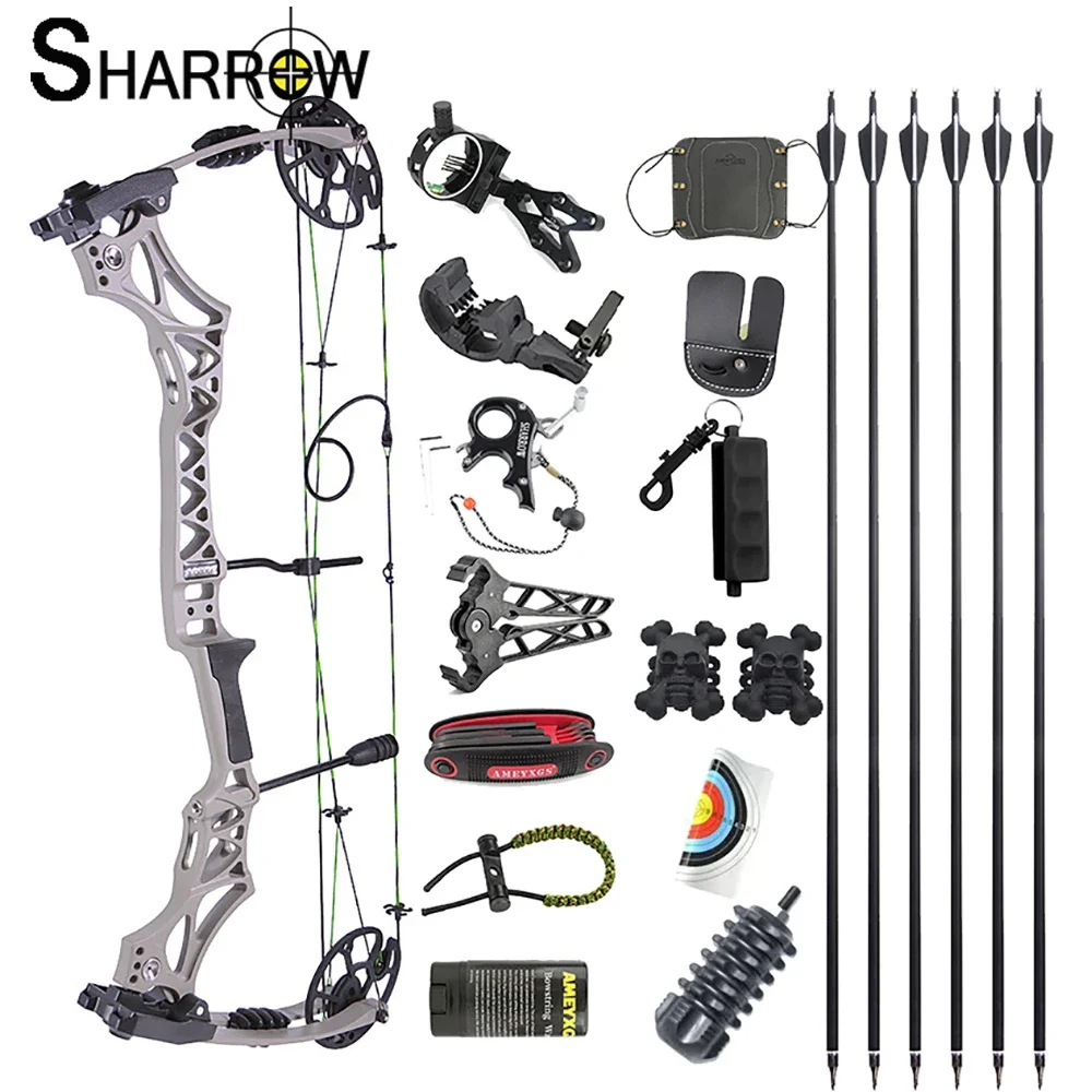 

Archery Junxing M129 Compound Bow Set Aviation Aluminum With 30-70lbs adjustable Let Off 80% Shooting Hunting accessories