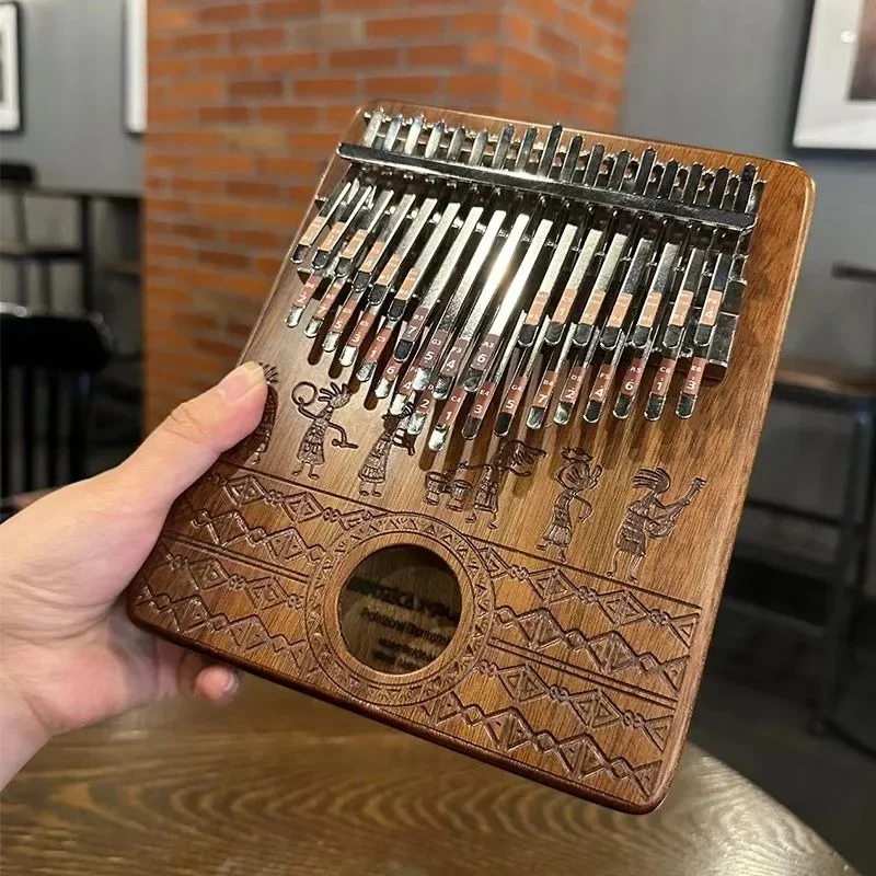 Wooden Kalimba Portable Children Beginning Practice Simple 17 Tone 34 Tone Thumb Piano Healing Musical Keyboard Instruments